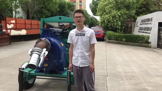Pompa di drenaggio per acque reflue autoadescante con motore diesel da 6 pollici